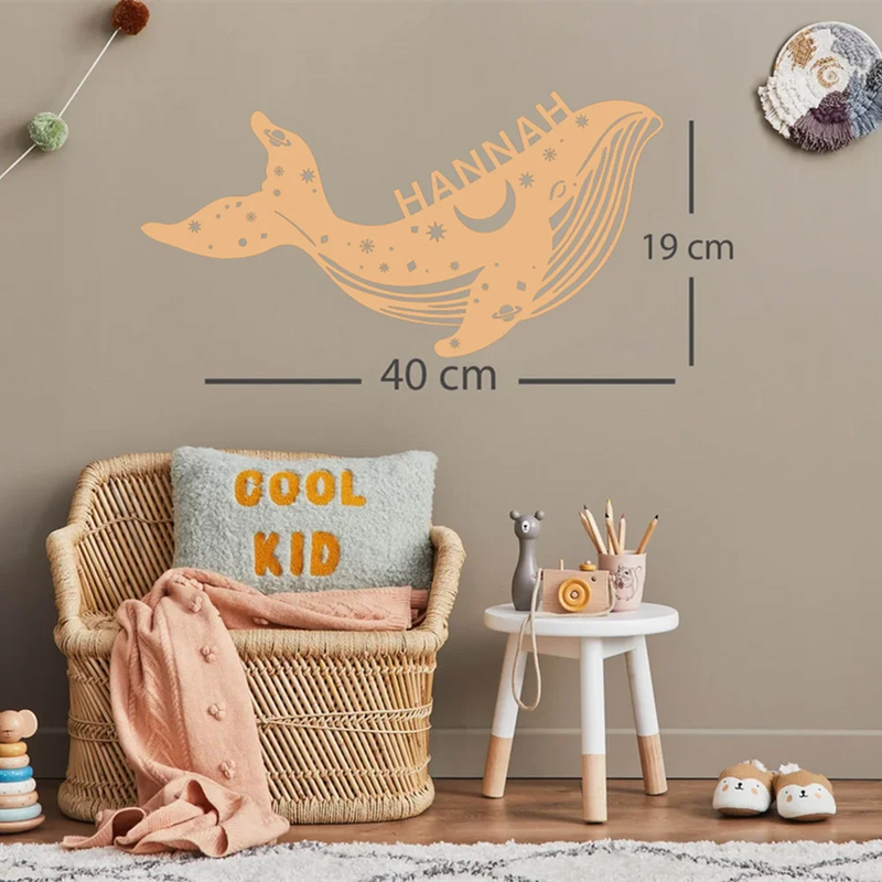 Applique murale LED USB personnalisée en forme de baleine
