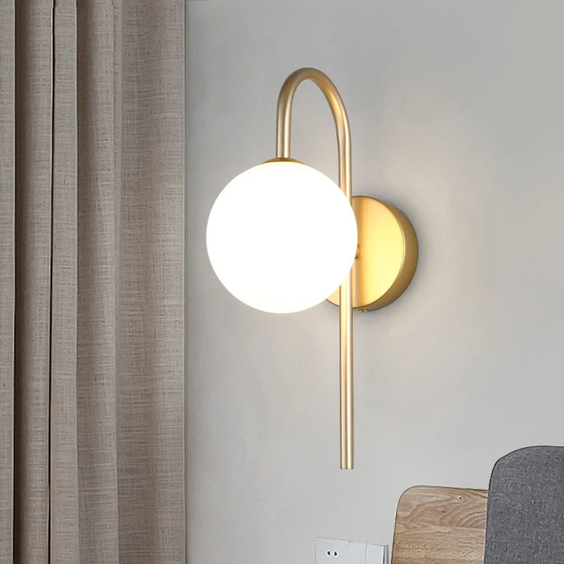 applique murale en verre pour éclairage intérieur élégant