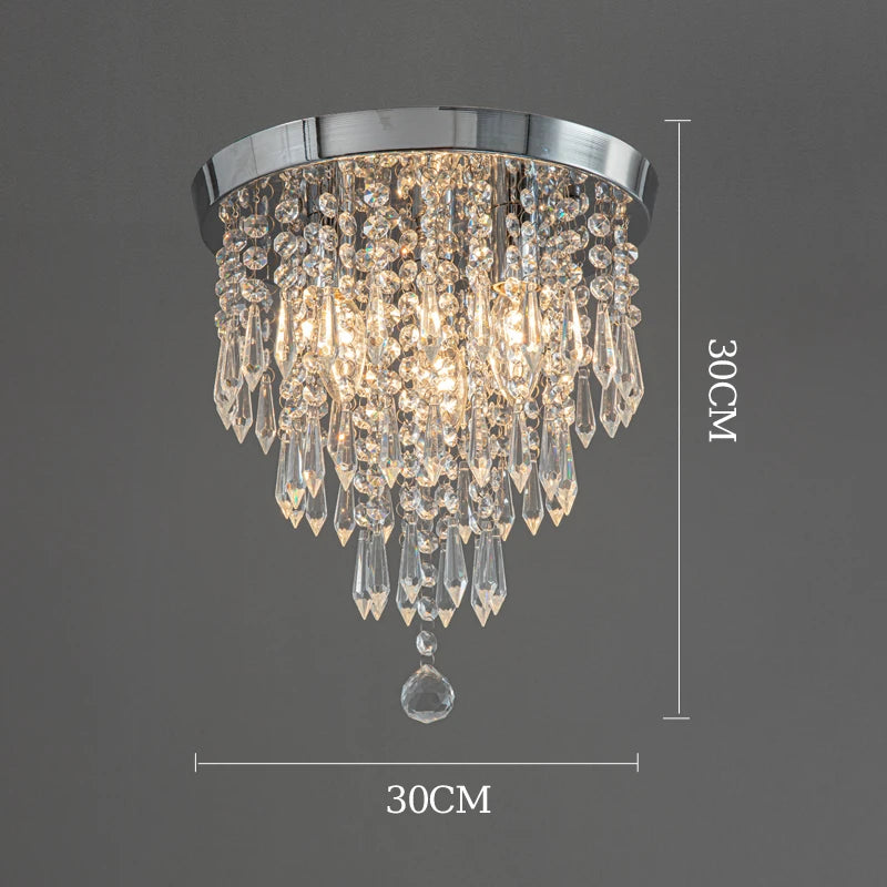 plafonnier doré en cristal luminaire d'intérieur ampoule remplaçable
