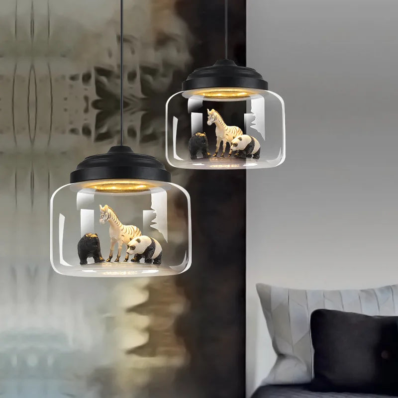Suspension modernes en verre nordique