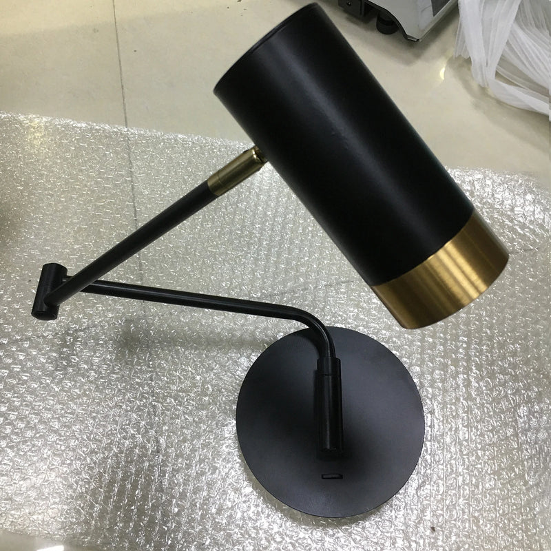 lampe de chevet murale nordique à bras pivotant minimaliste
