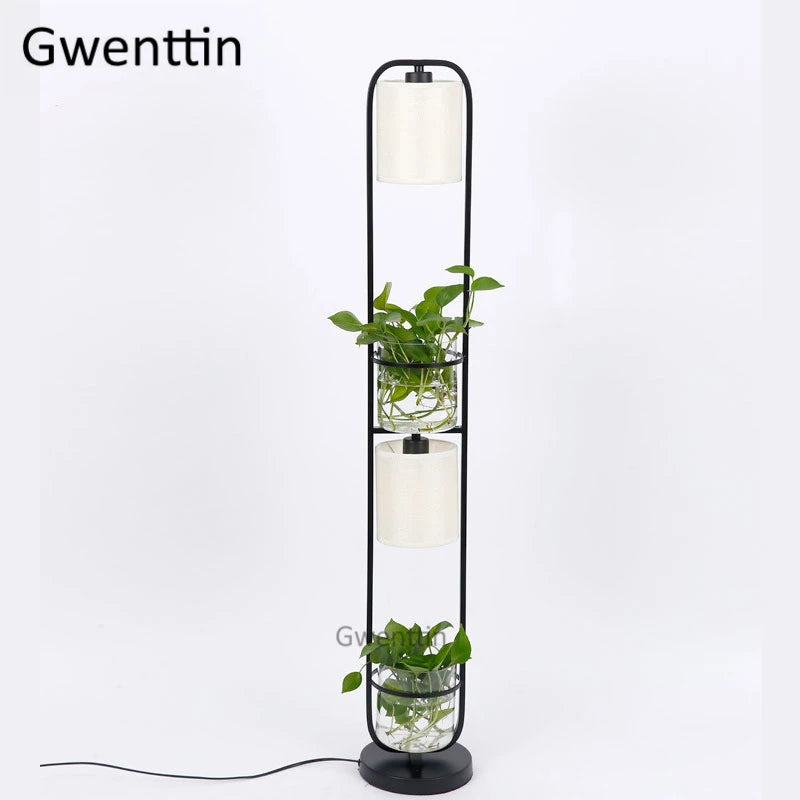 lampadaire moderne à led en verre pour décoration intérieure