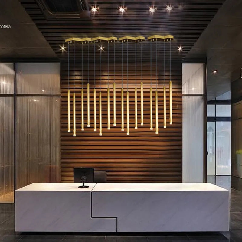 lustre led post-moderne décoration de luxe lampes nordiques géométriques