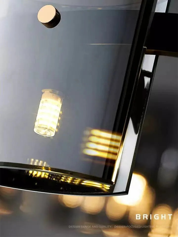 lustre moderne de luxe simple en verre led nordique