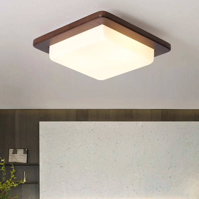 Bois véritable moderne LED lustres lumières d'intérieur pour chambre étude salon décoration de la maison lampes luminaire éclairage en caoutchouc lumière