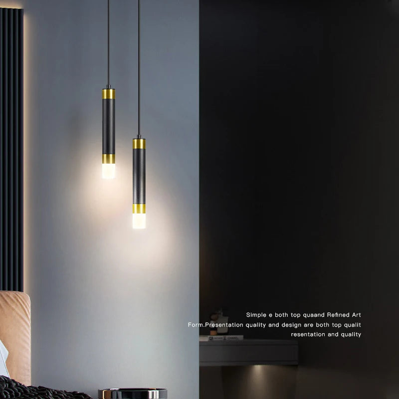 lampe de chevet moderne avec projecteur rotatif led suspension