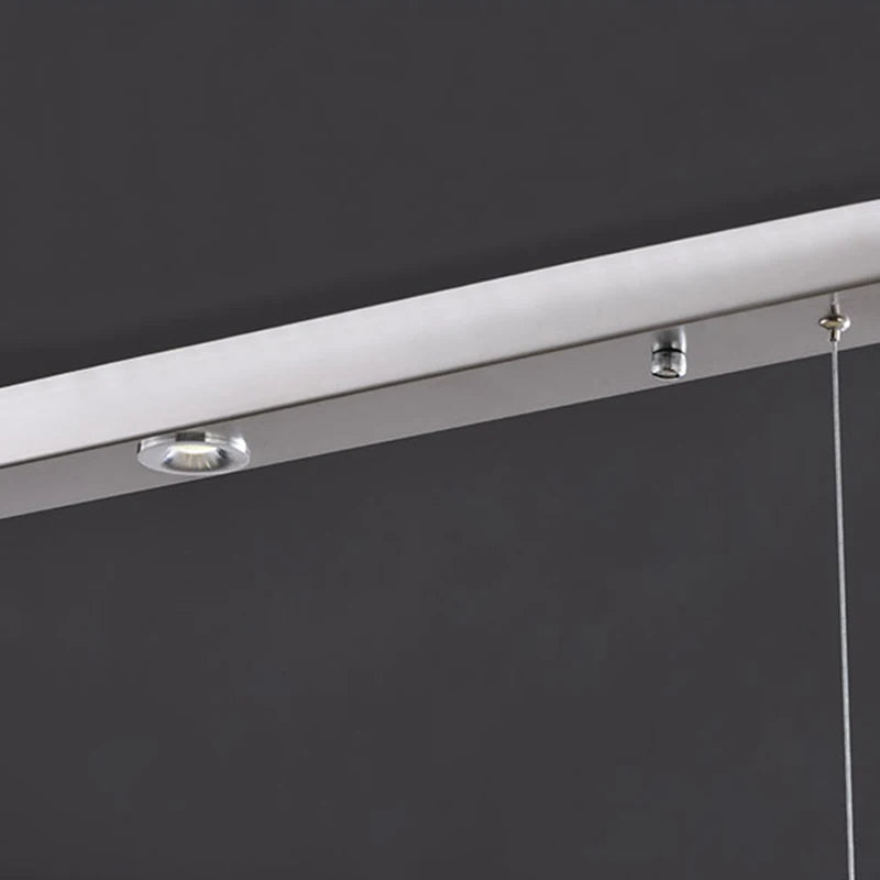 lustre led postmoderne en acier inoxydable pour villa