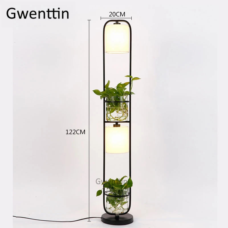 lampadaire moderne à led en verre pour décoration intérieure