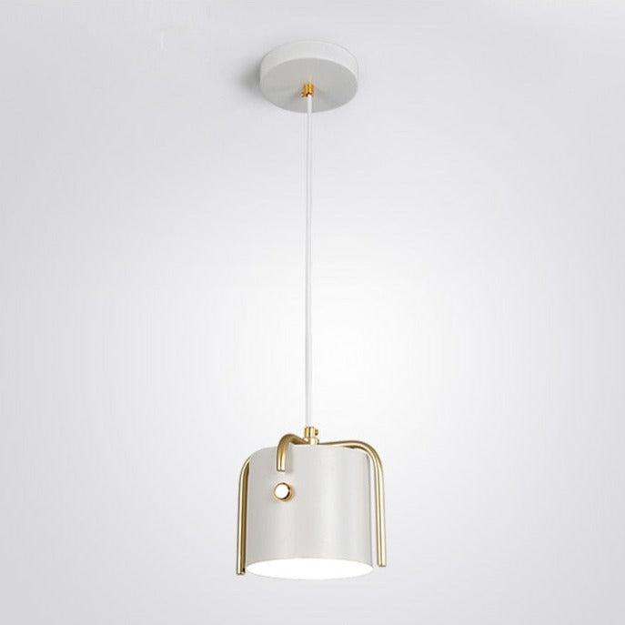 pendant light colored metallic with a touch of gold Figaria