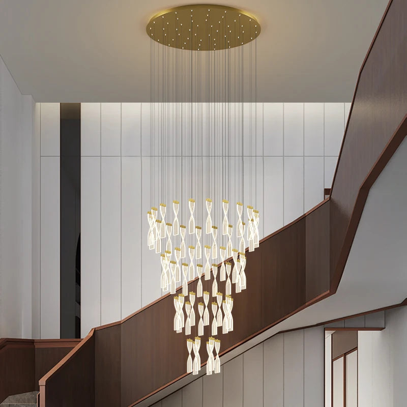 lustre moderne acrylique irrégulier led réglable nordique art