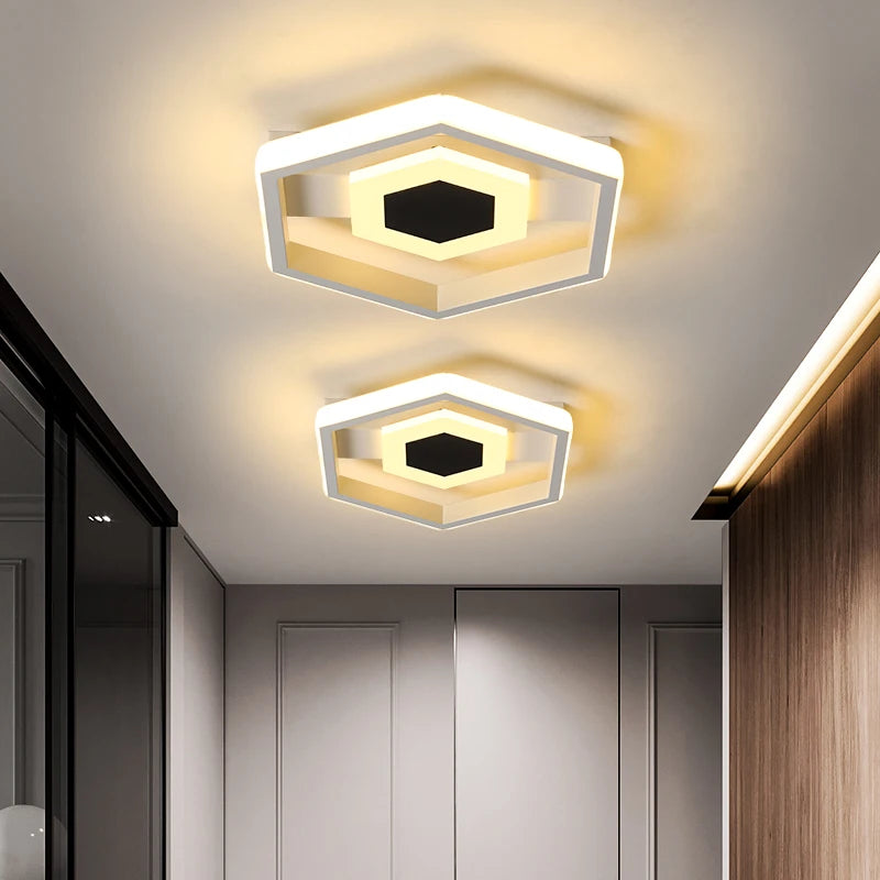 Acrylique Led allée plafonnier pour vestiaire couloir balcon Foyer éclairage lumières minces décoration maison lustre Luminaire