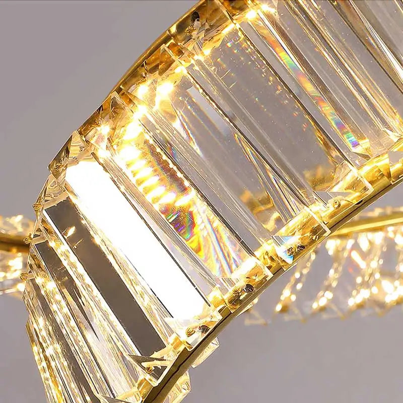 Lustre LED en cristal design moderne de luxe décorative