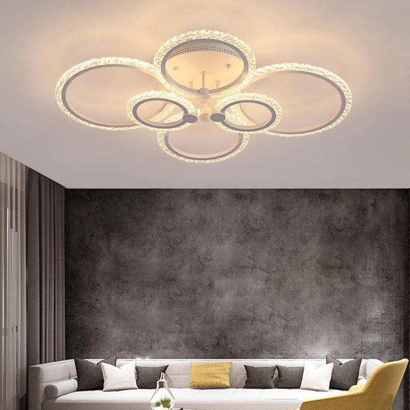 Plafonnier nordique acrylique bulle led minimaliste décoration intérieure