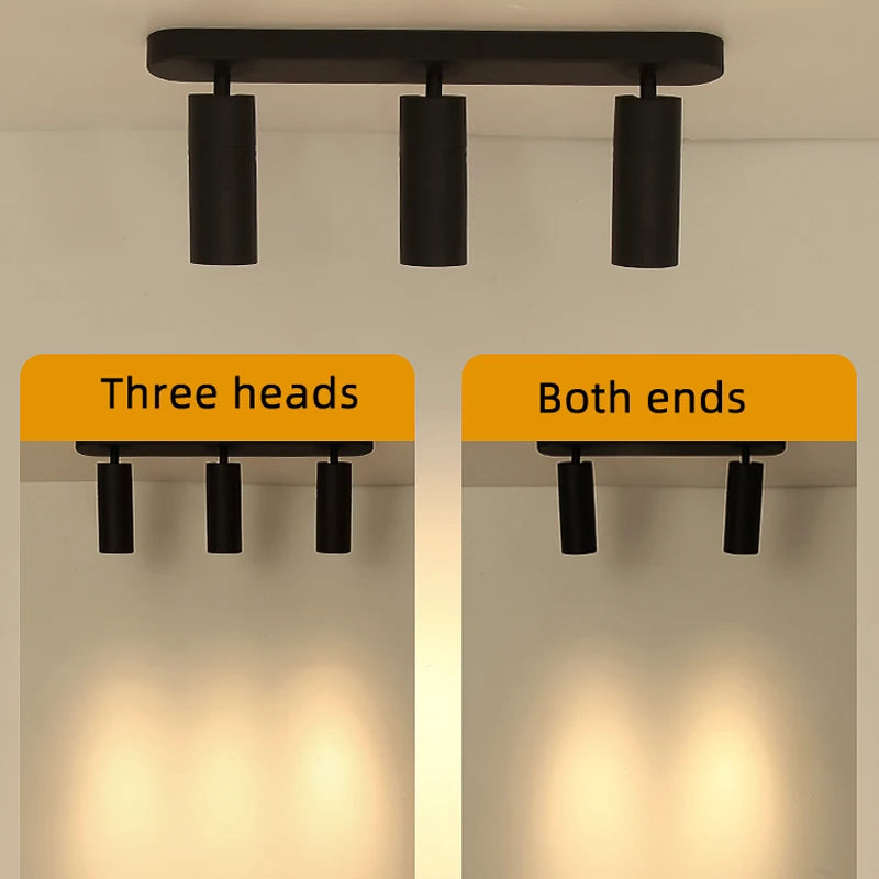 spot led gu10 mr16 montage aluminium rail lumineux