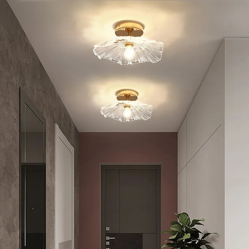 Plafonnier Led en verre au design moderne