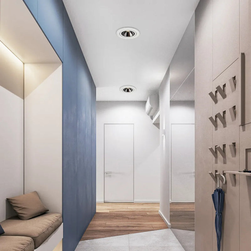 plafonnier encastré moderne en aluminium anti-éblouissement réglable pour intérieur