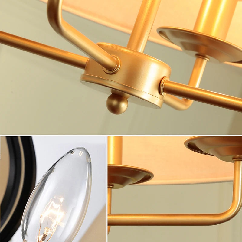 luminaire suspendu led style rétro américain pour salon moderne