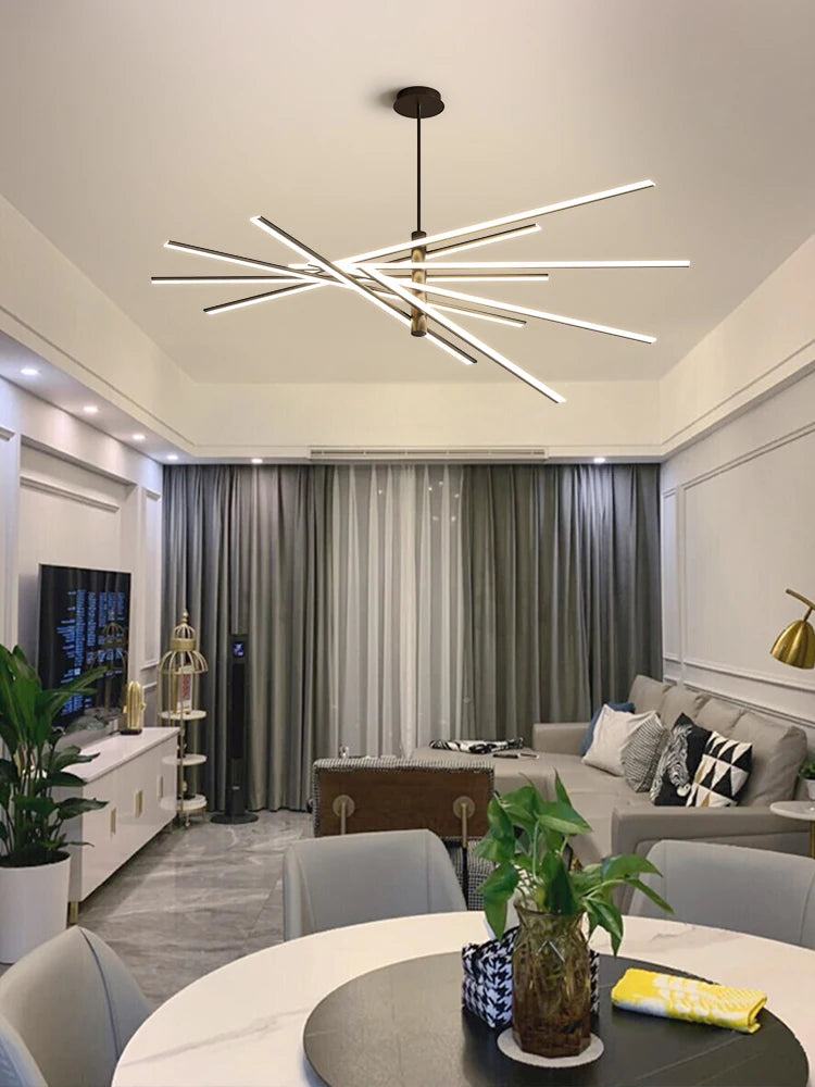 lustre moderne minimaliste luxueux lumière créative nordique