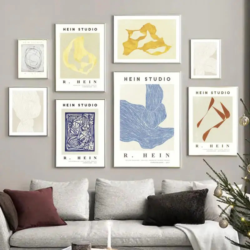 art mural abstrait géométrique moderne décoration intérieure contemporain