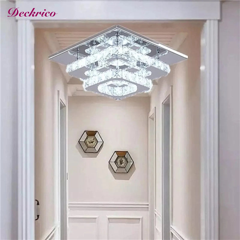 Lampe LED en cristal de luxe moderne