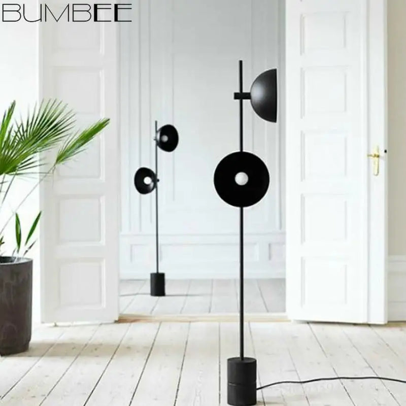 lampadaire led au sol en bois style loft européen