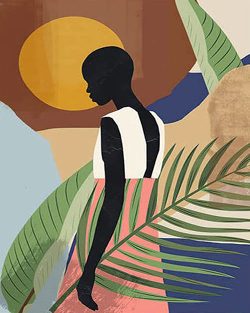 peinture par numéros abstraite DIY peinture acrylique sans cadre