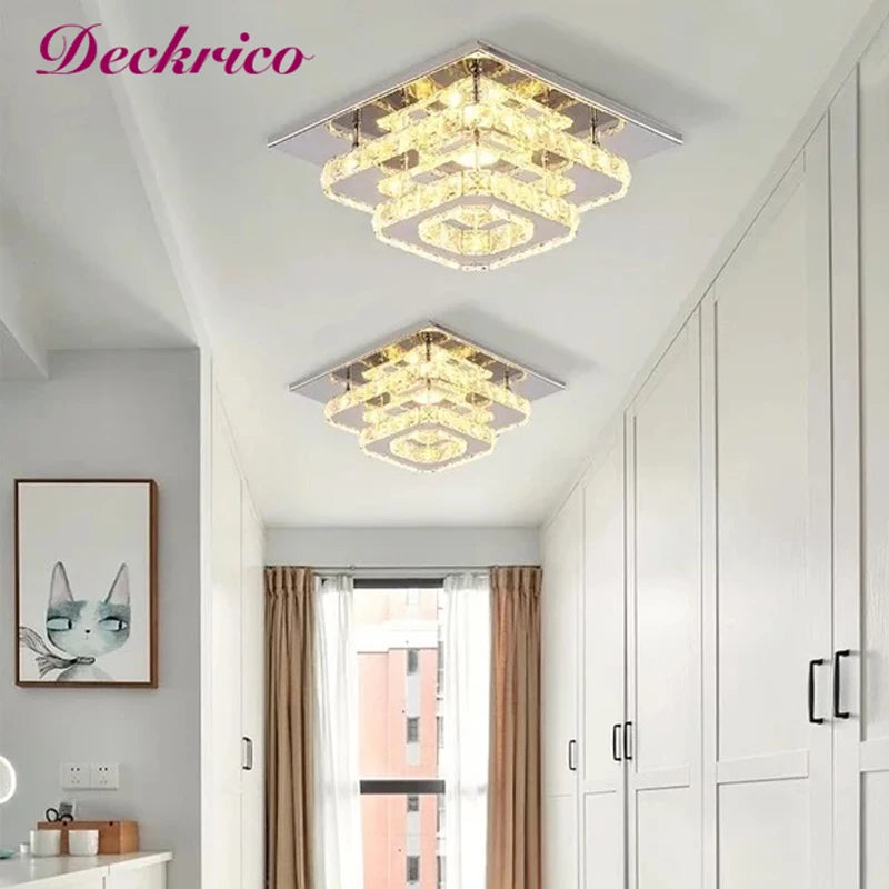 Lampe LED en cristal de luxe moderne