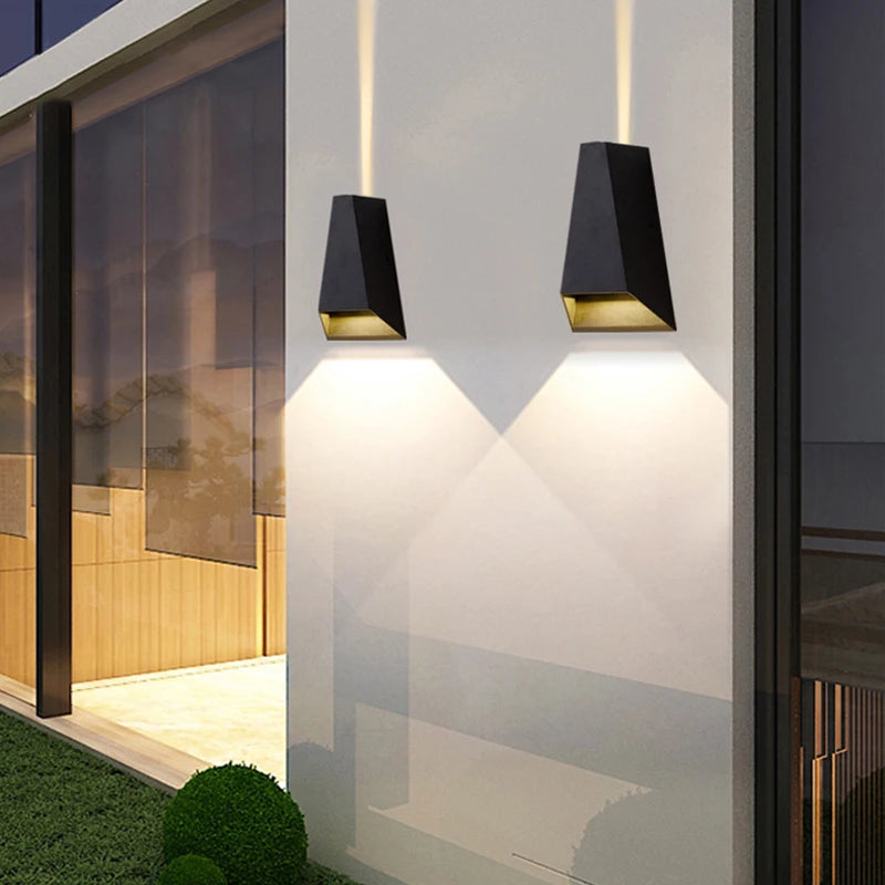 applique murale extérieure étanche double tête éclairage créatif