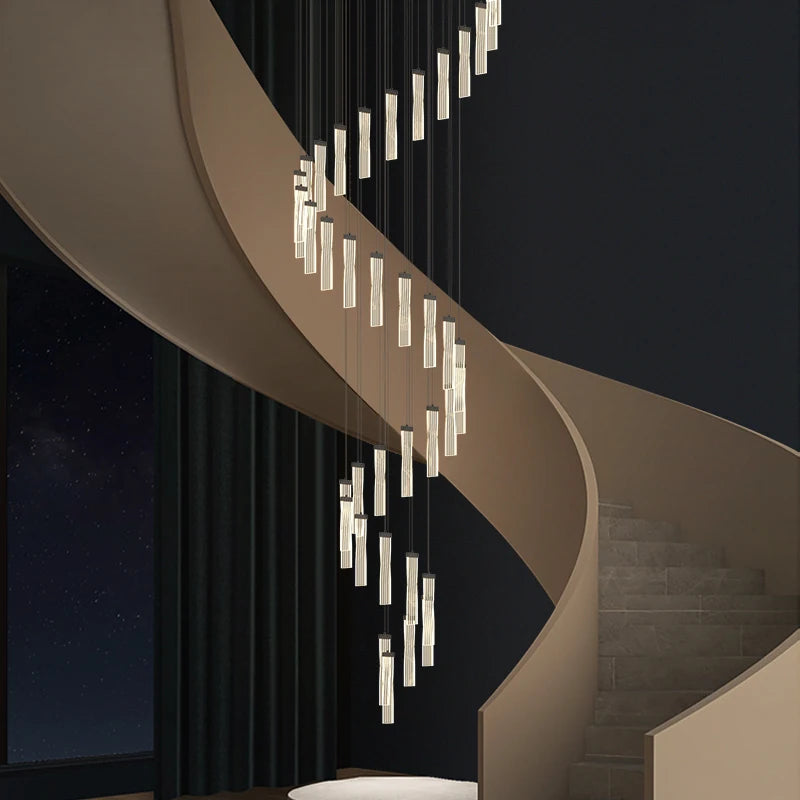 lustre moderne acrylique irrégulier led réglable nordique art