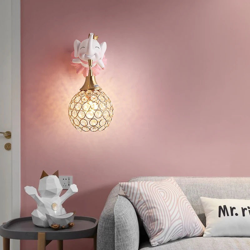 applique murale design animal éléphant et cerf pour enfants