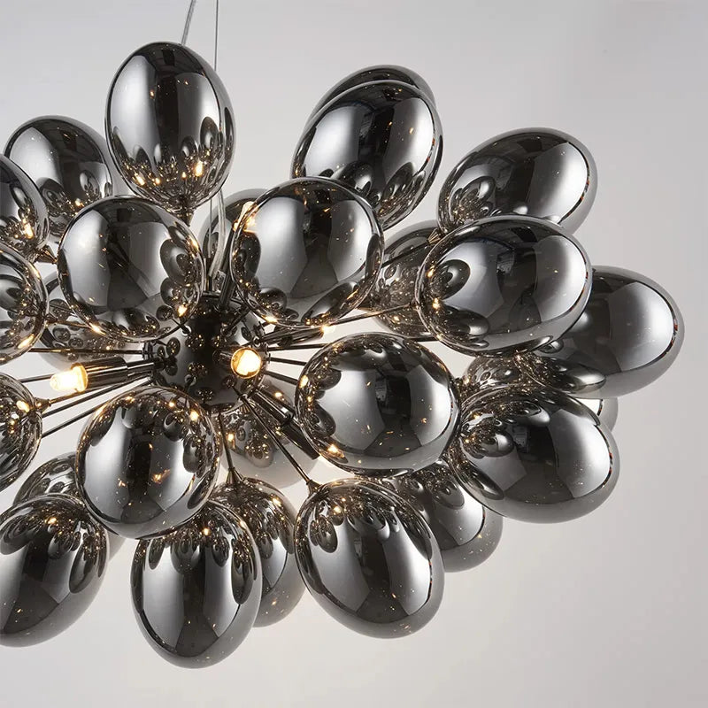 Lustre en verre en forme de raisin postmoderne