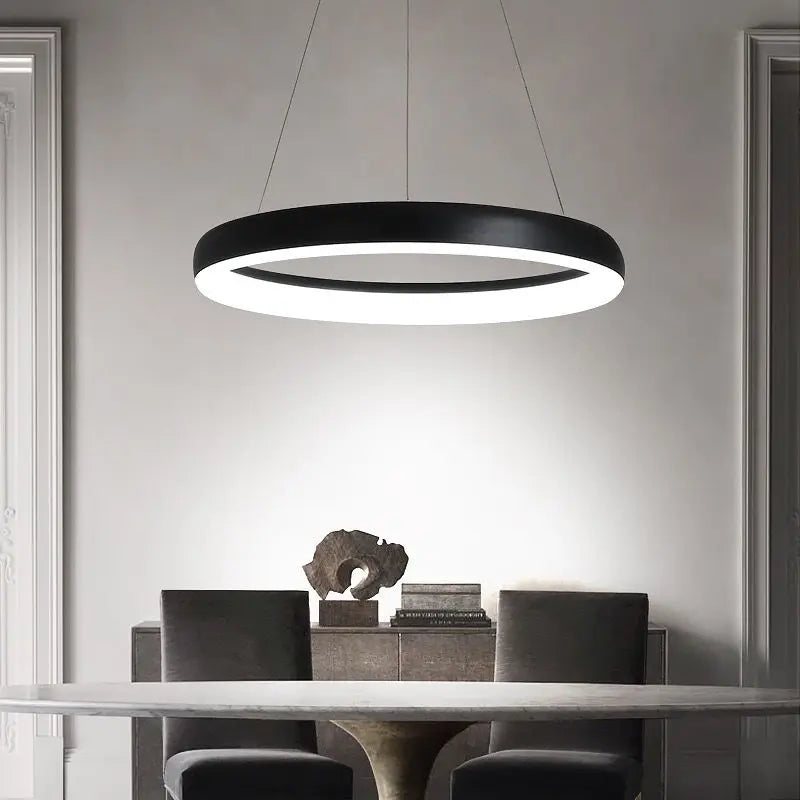 lustre circulaire moderne minimaliste led nordique créatif