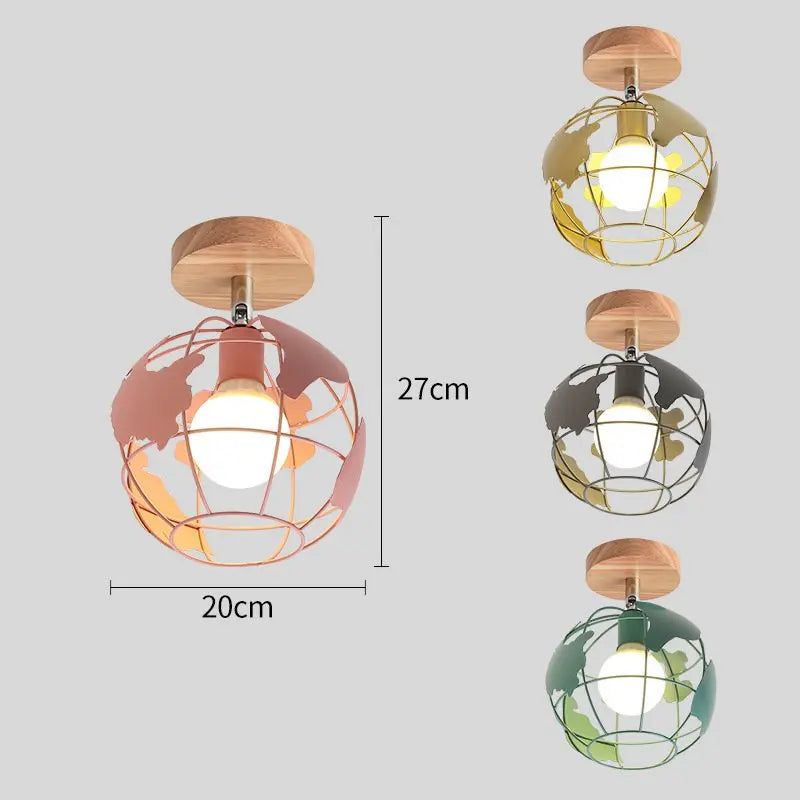 plafonnier led nordique moderne simple en fer triangle