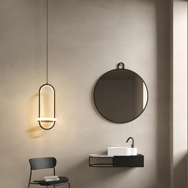 suspension moderne led anneau suspension lumière de chevet décoration maison art