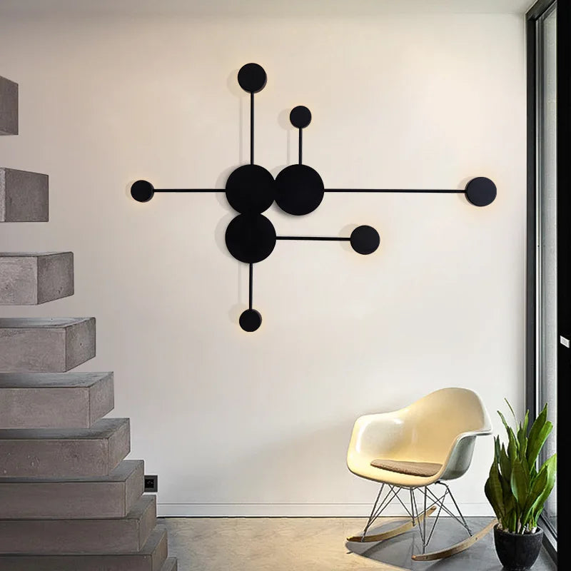 applique murale led d'art nordique pour éclairage d'hôtel