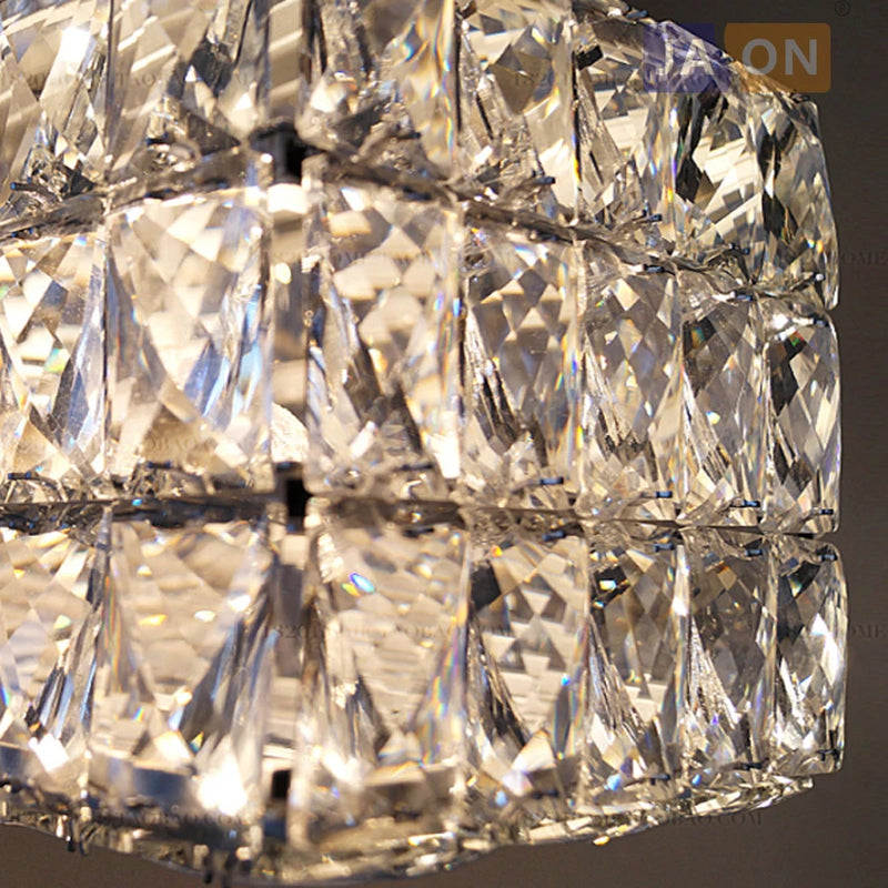 suspension en cristal rétro avec éclairage led élégant
