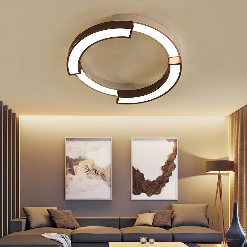 plafonnier led moderne superposition suspension maison