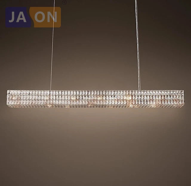 suspension en cristal rétro avec éclairage led élégant