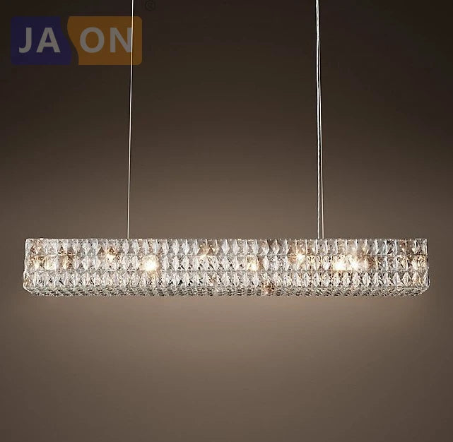 suspension en cristal rétro avec éclairage led élégant