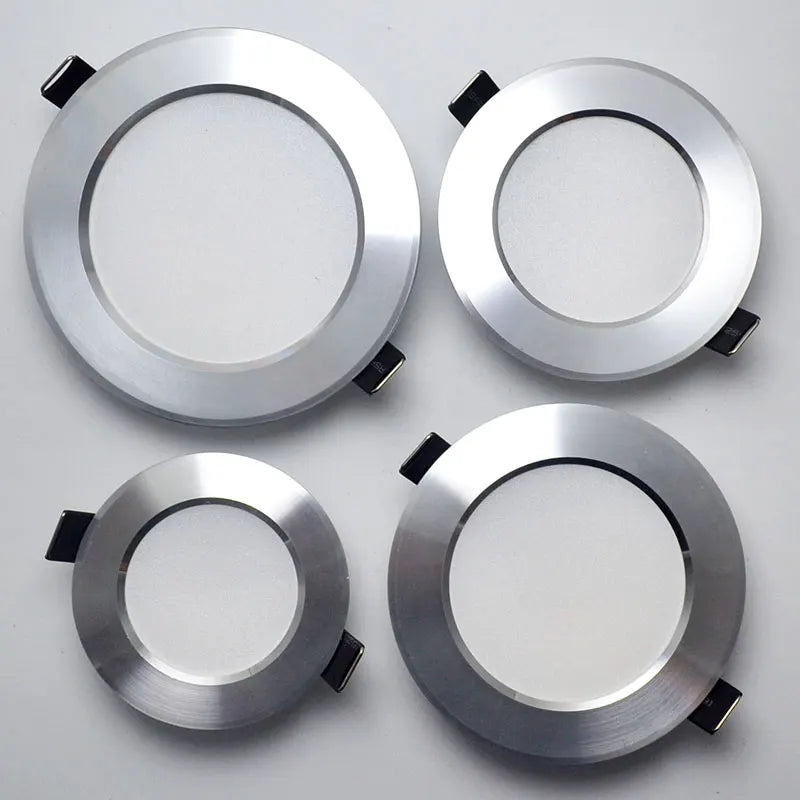 led downlight plafond argenté brillant lumière led