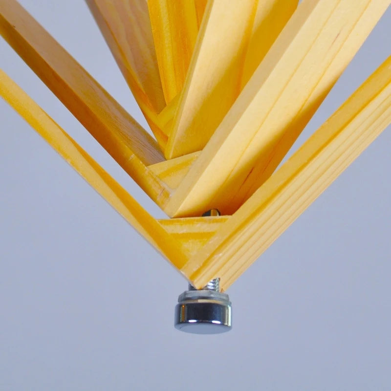 suspension luminaire carré rotatif en bois gzmj pour la maison