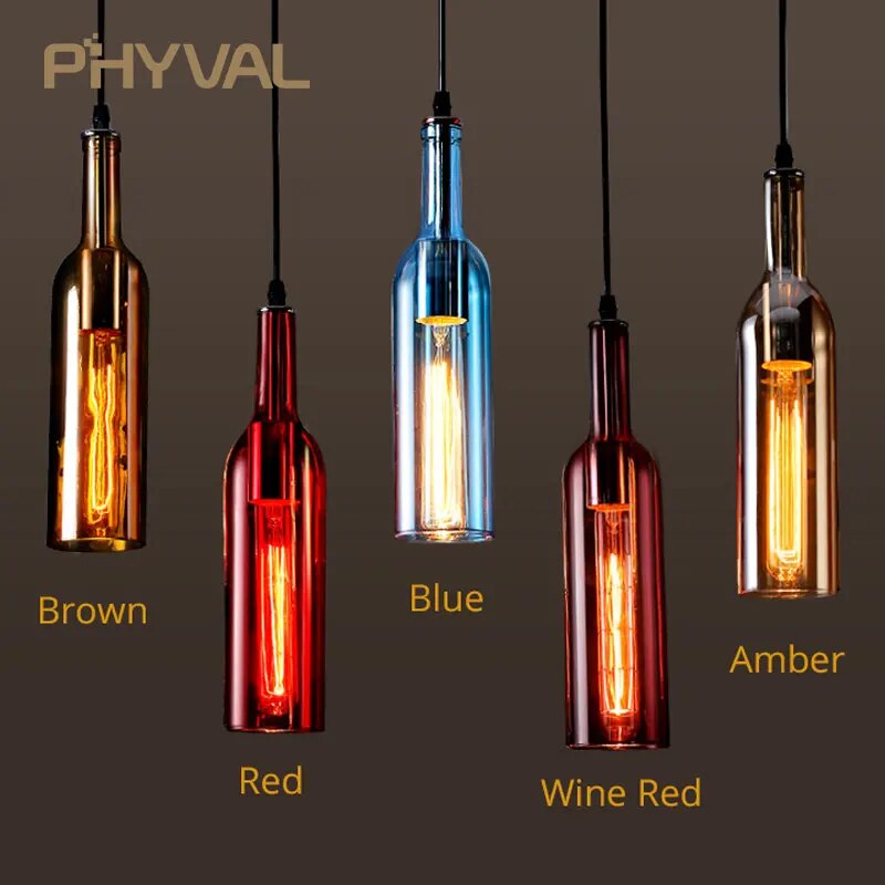 suspension led bouteille vin déco noël veilleuse