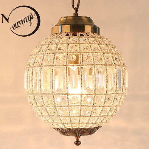 lustre moderne en cristal style empire vintage à led