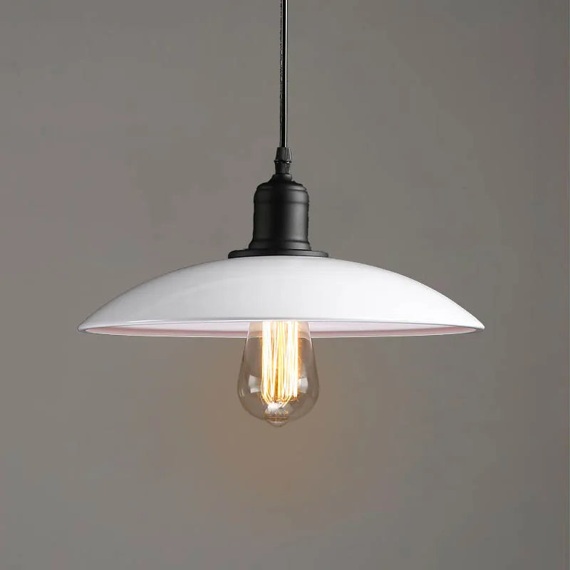 suspension industrielles vintage en métal noir led