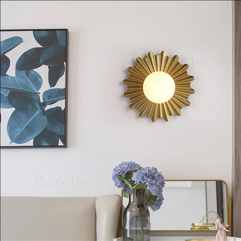 appliques murales solaires led modernes en fer nordique décoratives