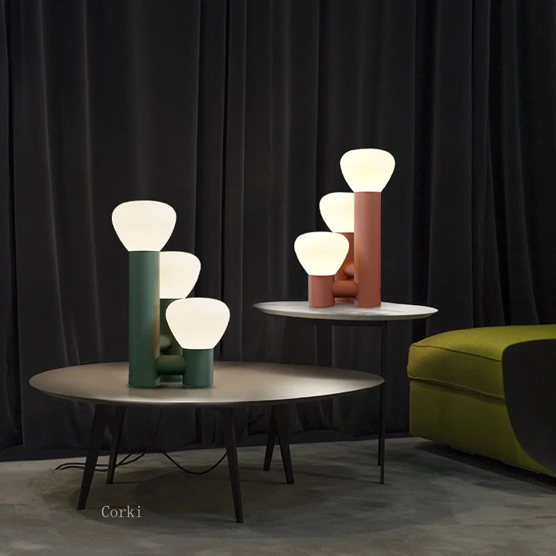 lampe de table design led nordique fer verre décoration