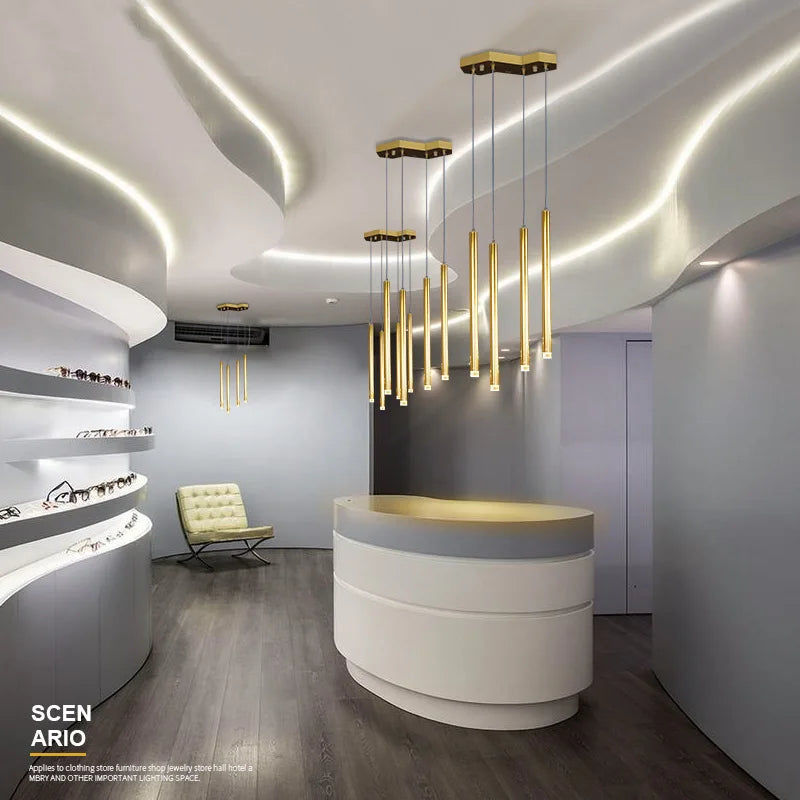 lustre led post-moderne décoration de luxe lampes nordiques géométriques