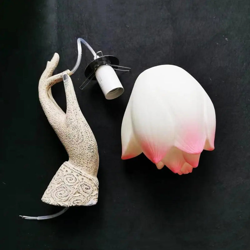 applique murale moderne en forme de lotus chinois créative