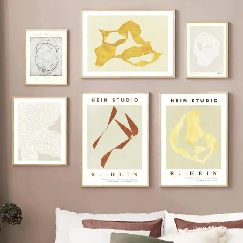 art mural abstrait géométrique moderne décoration intérieure contemporain