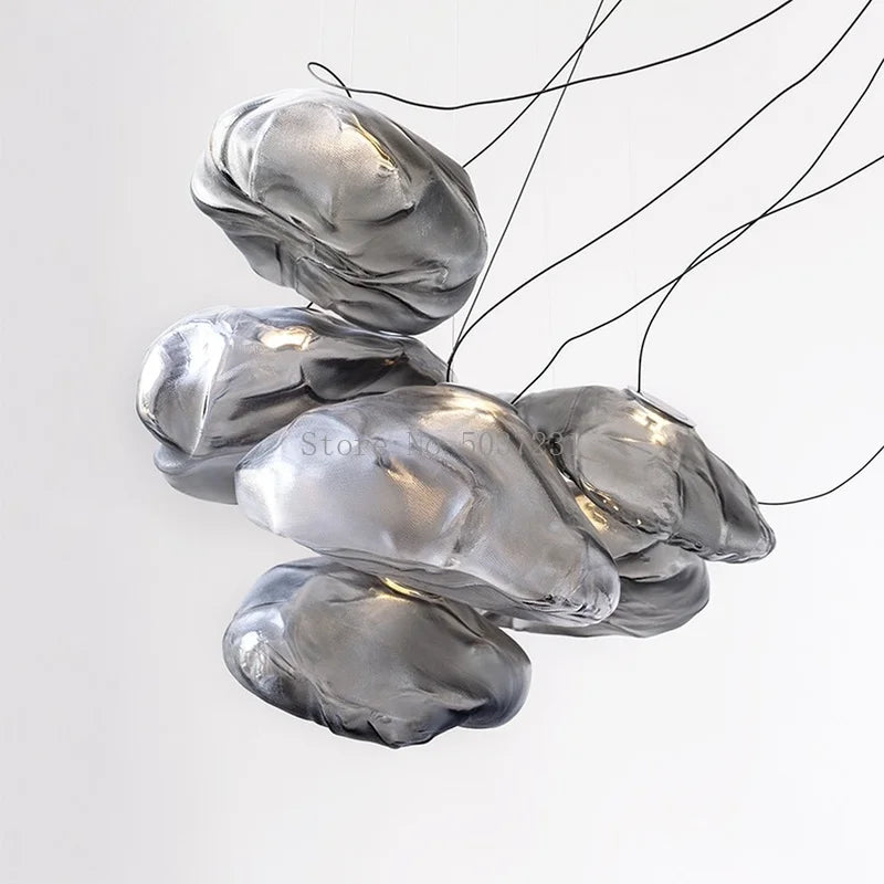 lustre en verre de luxe led post-moderne nordique créatif